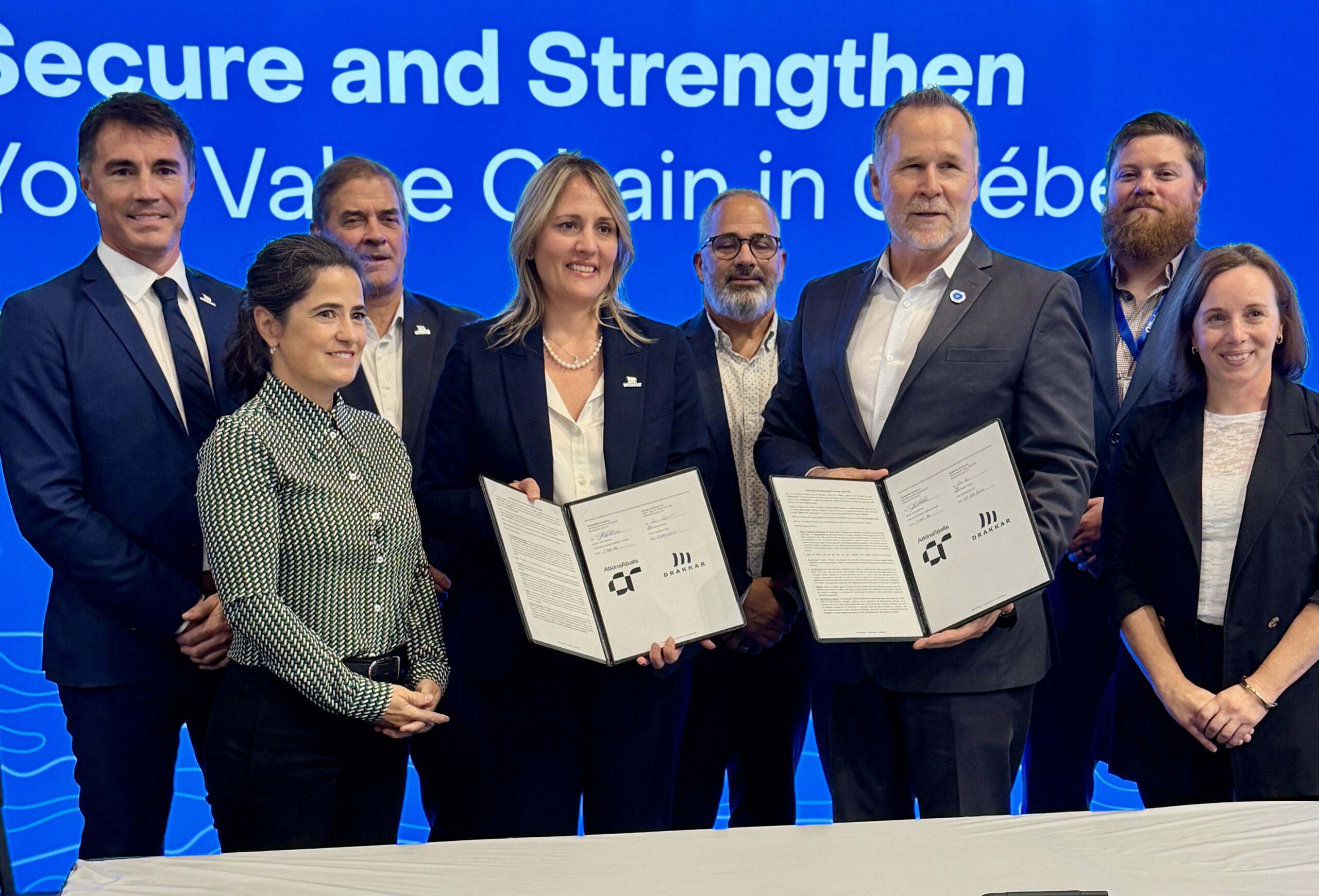 Signature du protocole d'entente entre DRAKKAR et AtkinsRéalis